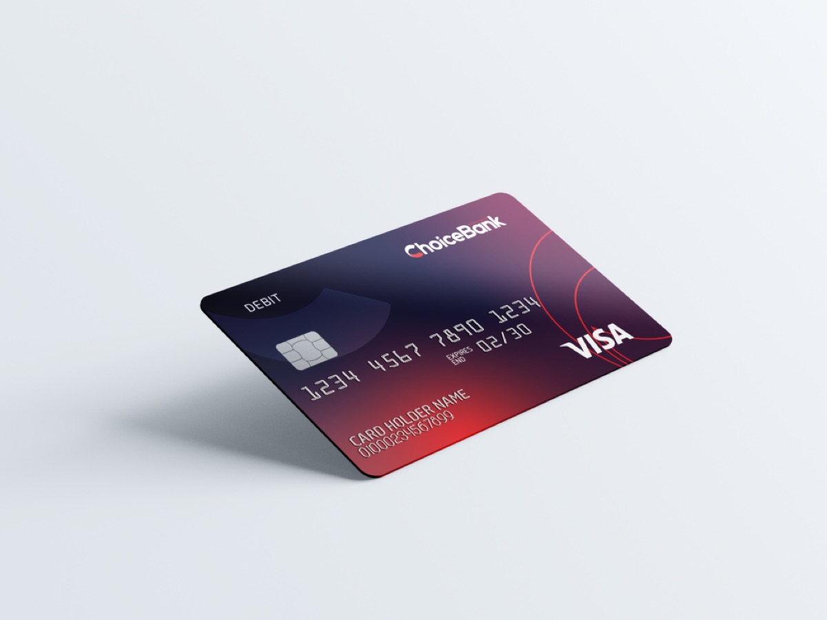 ChoiceBank Visa debit card design